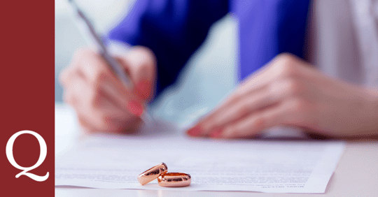 signing paper with rings