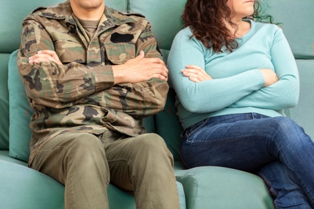 servicemember and spouse in a fight