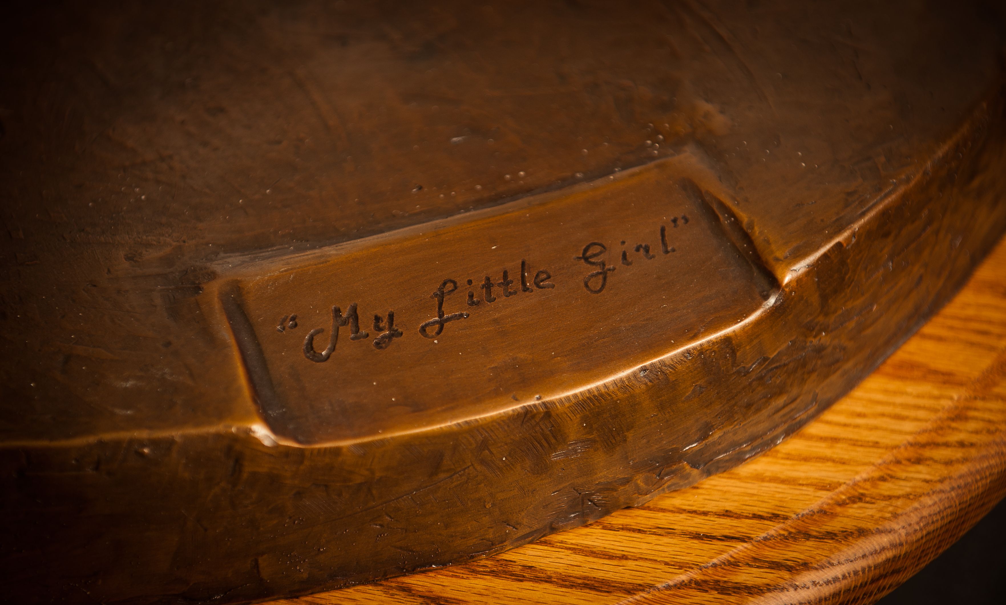 "My little girl" inscription